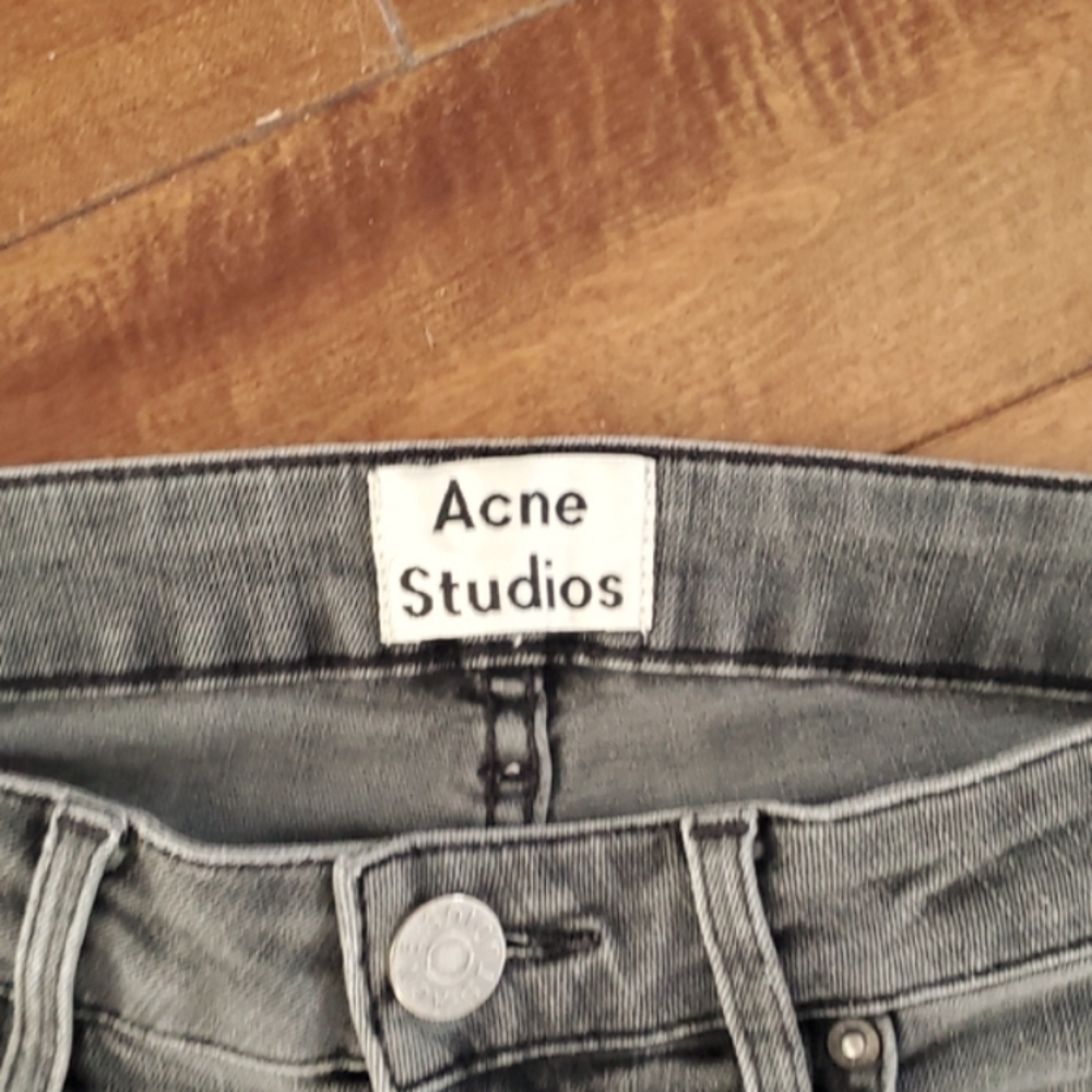 Acne Studios Washed Black Mid Waist Skinny Jeans - Picture 5 of 6